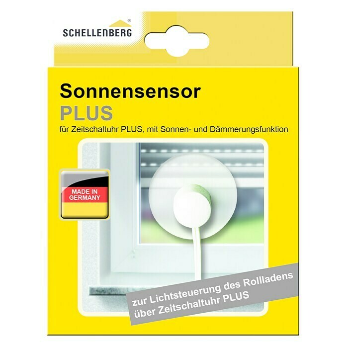 Schellenberg Sonnensensor PlusPassend für: Schellenberg Zeitschaltuhr Plus, Kabellänge: 1,5 m Front View