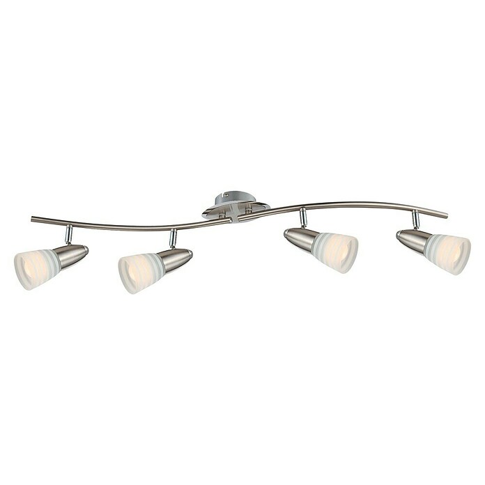 Globo Caleb LED-Deckenstrahler (4 x 4 W, Warmweiß, 80 x 16 cm, Chrom)
