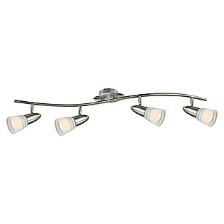 Globo Caleb LED-Wand- & Deckenstrahler (12 W, Chrom, Opal, Warmweiß, 4 Stk.)