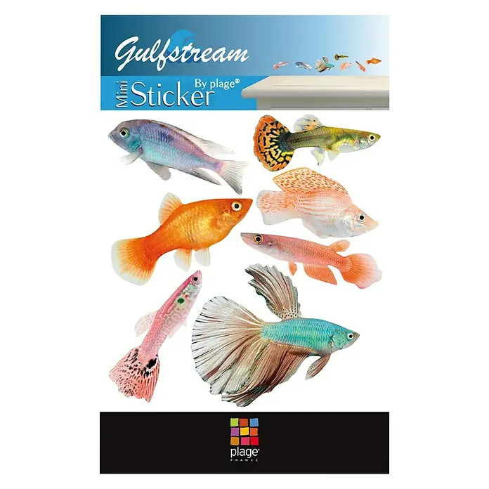 Vinilo de pared - Pez tropical, Multicolor, Plástico - Gulfstream Mini Sticker con variedad de peces. Perfecto para los amantes de los acuarios que buscan crear un ambiente marino.
