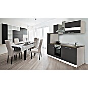 Respekta Composición de cocina (Ancho: 240 cm, Con dispositivos eléctricos, Gris)