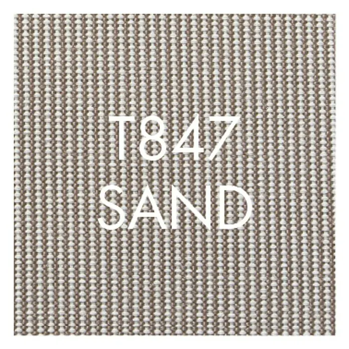 Doppler Protect SchirmbezugSand, 400 cm, Passend für: Doppler Schirmgestell Ø 400 cm - Detailaufnahme eines T847 Sand Gewebes mit feiner Textur und sanften Farbtönen für stilvolle Anwendungen.