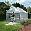 Vitavia Gewächshaus (3,83 x 2,57 x 2,3 m, Farbe: Aluminium, Polycarbonat, 4 mm)