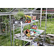 Vitavia Gewächshaus (6,12 x 2,56 x 2,5 m, Farbe: Aluminium, Polycarbonat, 16 mm)