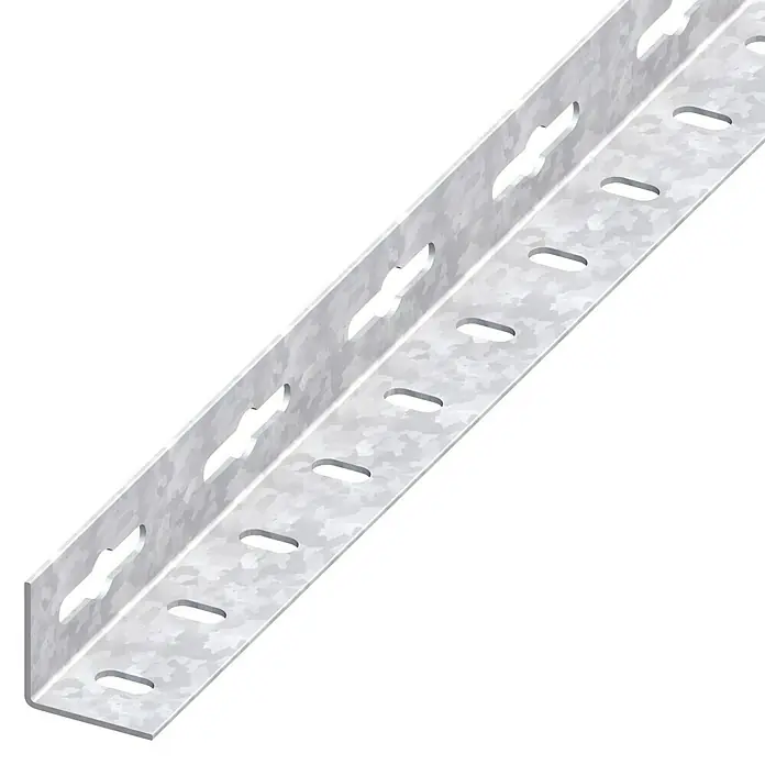 Kantoflex Winkelprofil - 1.000 x 23,5 x 23,5 mm, Stärke: 1,2 mm, Stahl, Silber - Winkelprofil aus Metall mit Löchern zur Befestigung, ideal für Konstruktionen und Regalsysteme.