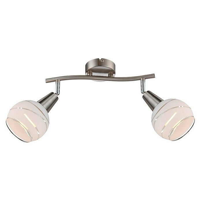 Globo Elliott LED-Deckenstrahler (2 x 4 W, Weiß/Klar, L x H: 28 x 21 cm)