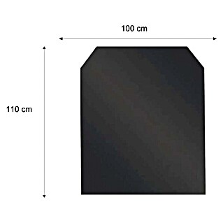 Valo Funkenschutzplatte (120 x 100 cm, Schwarz, Stahl, Sechseckig)