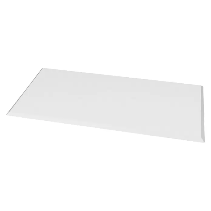 Valo Glasbodenplatte - 120 x 55 cm, Eckig - Weißes, rechteckiges, flaches Brett.