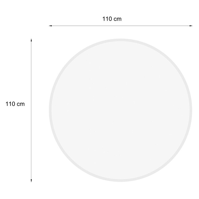 Valo Glasbodenplatte (Durchmesser: 110 cm, Rund) | BAUHAUS