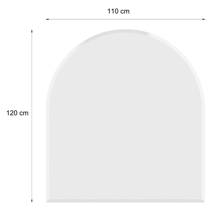 Valo Glasbodenplatte (110 x 120 cm, Gebogen) | BAUHAUS