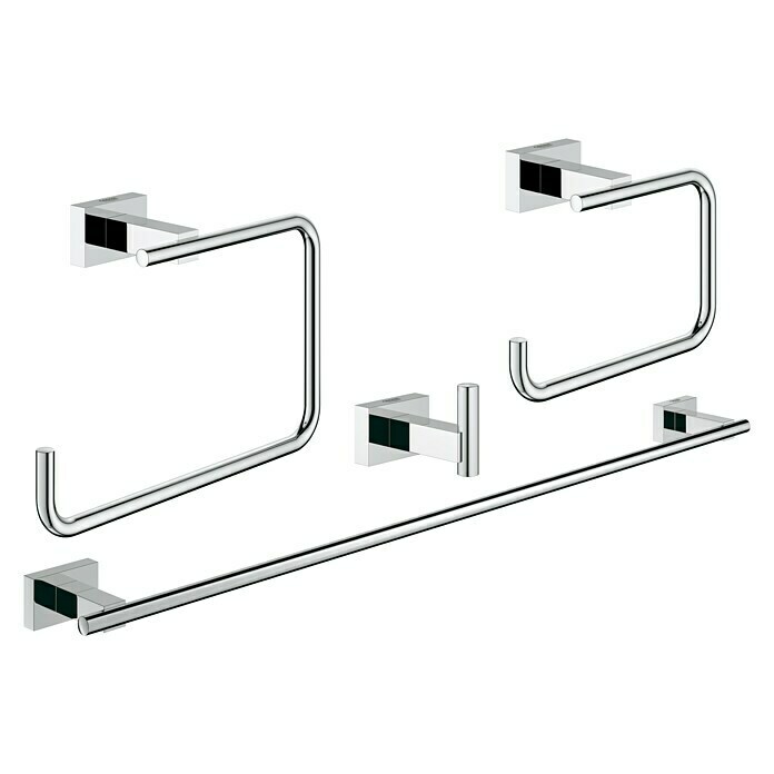 Grohe Essentials Cube Bad-Set 4in1 Variante 24 -tlg., Chrom, Glänzend Front View