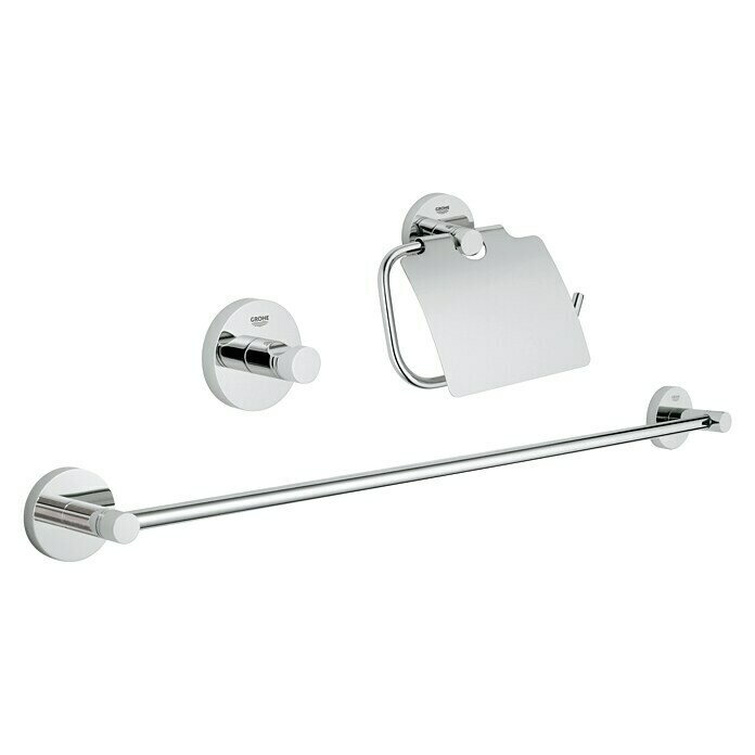 Grohe Essentials Bad-Set 3in1 Variante 23 -tlg., Chrom, Glänzend Front View