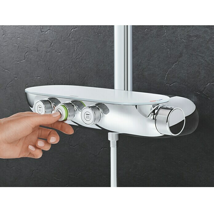 Grohe Duschsystem Rainshower SmartControl 360Mit Thermostatarmatur, Lochabstand: 100,6 cm, Anzahl Strahlarten: 3 Stk., Chrom Use Shot