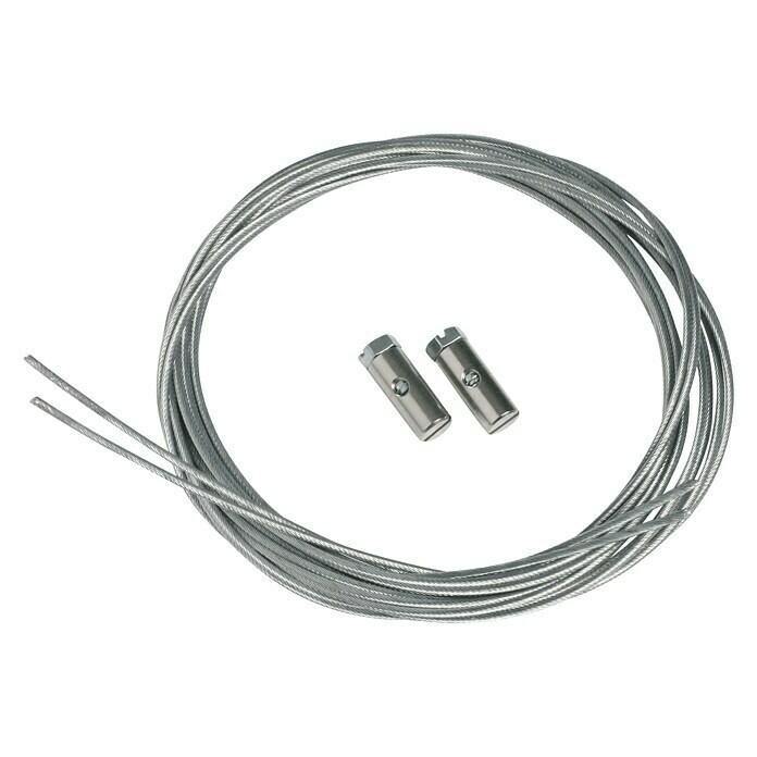 Nielsen Cable de acero trenzado (L x An: 200 cm x 1,3 mm, Específico para: Riel de galería de Nielse económico/profesional, Con riel atornillado)