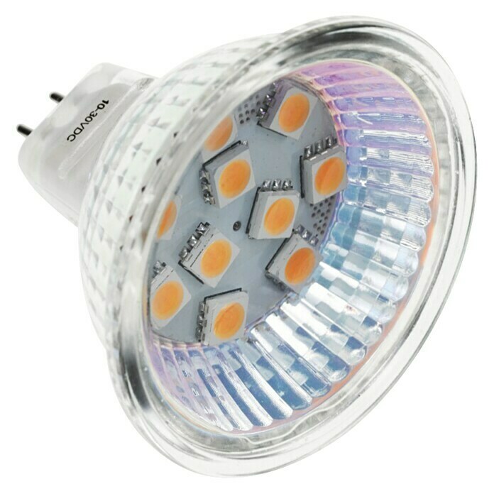 Talamex Ledlamp voor boten (1,6 W, 10 V - 30 V, Sokkel: MR16, Lichtkleur: Warm wit, A+)