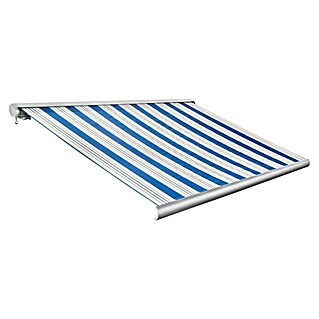 Sunfun Kazetna tenda (Plavo-sivo-bež, Boja stalka: Srebrnosive boje, Širina: 3,5 m, Izvlačenje: 3 m)