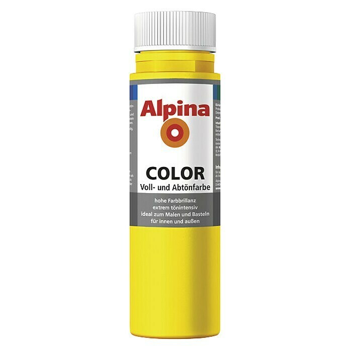 Alpina Vollton- & Abtönfarbe Color (Sunny Yellow, 250 ml)