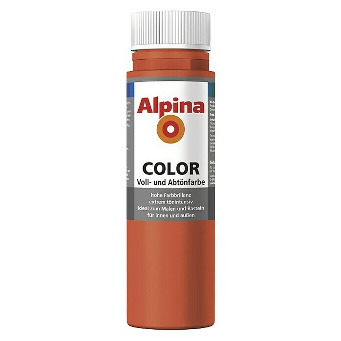 Alpina Vollton- & Abtönfarbe Color (Happy Orange, 250 ml)