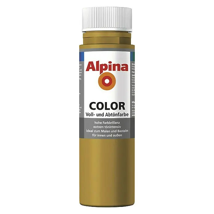 Alpina Vollton- & Abtönfarbe Color - Sahara Brown, Matt, 750 ml, Lösemittelfrei - Alpina Color Voll- und Abtönfarbe: Eine hochpigmentierte Farbe für Innen- und Außenanwendungen, ideal zum Malen und Basteln.