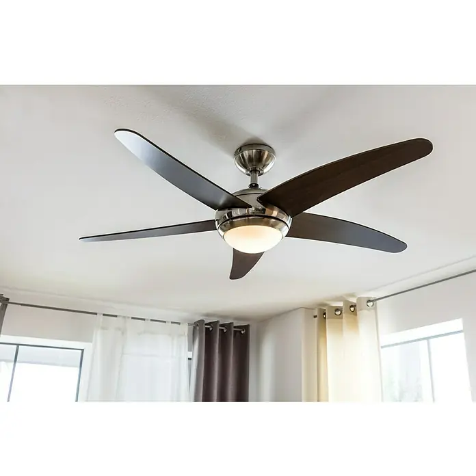 Globo Deckenventilator Fabiola - Wenge, 132 cm, 55 W - Deckenventilator mit fünf Flügeln und integrierter Lampe für angenehme Kühlung und Beleuchtung.