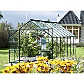 Vitavia Gewächshaus (4,45 x 2,57 x 2,3 m, Farbe: Smaragd, Einscheibensicherheitsglas (ESG), 3 mm)