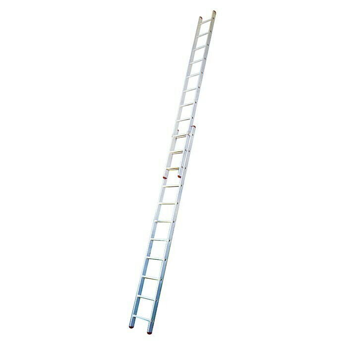 Corda Escalera extensible (Altura de trabajo: 6,2 m, 2 x 11 peldaños, Aluminio)