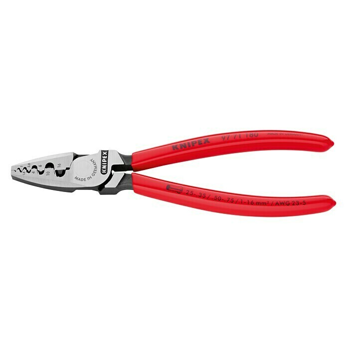 Knipex Crimpzange für Aderendhülsen180 mm, Material Griff: Kunststoff überzogen Unknown