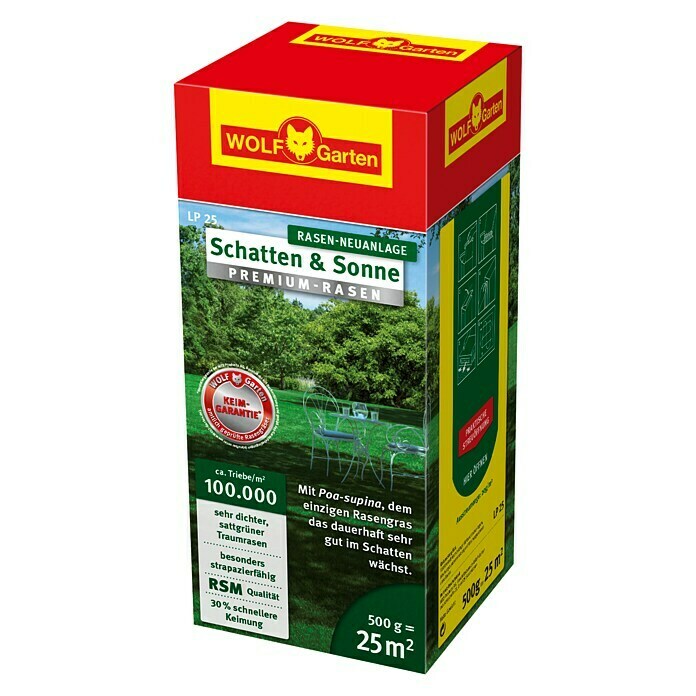 PREMIUMRASEN SONNE+SCHATTEN 25m² 0,5kg
