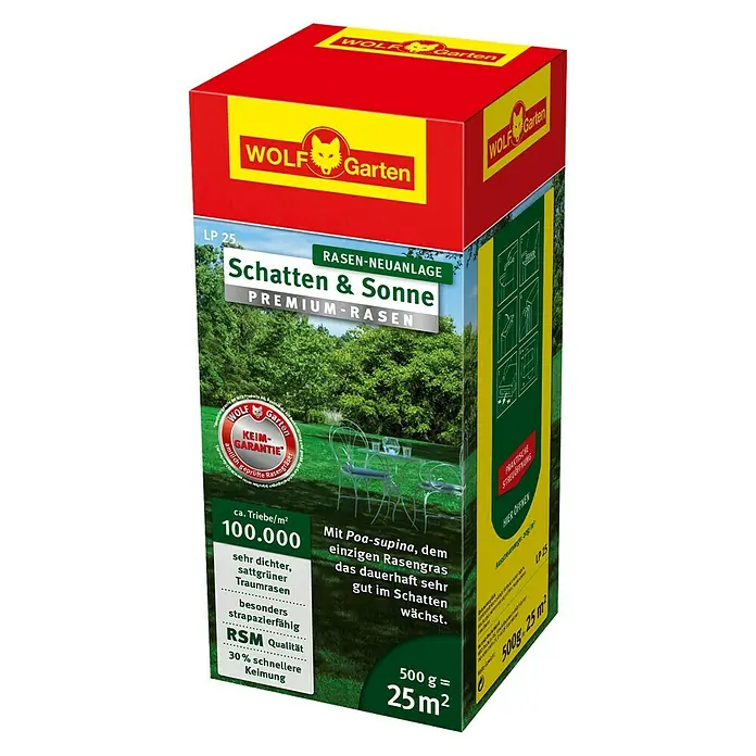 Wolf-Garten Nachsaat-Rasen Turbo Schatten (500 g, 25 m) | BAUHAUS