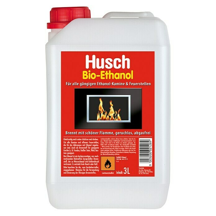 Husch Spezialbrennstoff Bio-Ethanol (3 l)