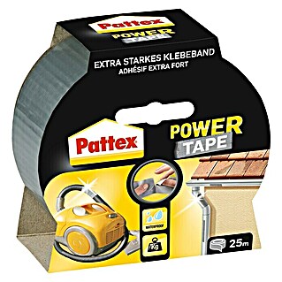 Pattex Gewebe-Klebeband Power Tape (25 m x 50 mm, Silber)