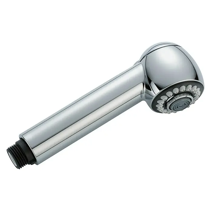 Neoperl Küchenbrause Luvi - ½″, Durchflussmenge: 8 l/min, Verchromt - Bild einer verchromten Handbrause für Dusche oder Badewanne mit verschiedenen Strahlarten und ergonomischem Griff.