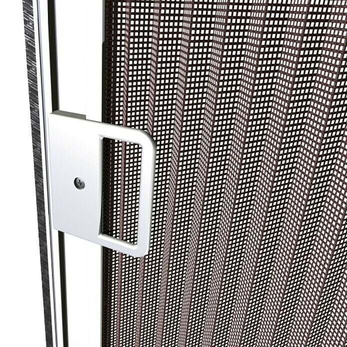Windhager Insektenschutztür Plissee Doppeltüre Expert (240 x 240 cm, Farbe Rahmen: Anthrazit, Farbe Gewebe: Anthrazit)