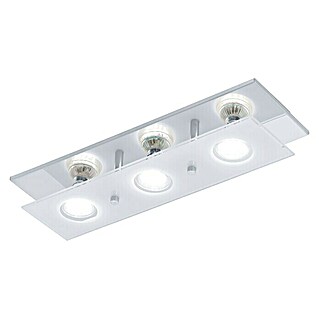 Eglo LED-Deckenleuchte Arborio (9 W, L x B x H: 40 x 13,5 x 8,5 cm, Chrom, Warmweiß)