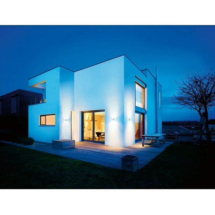 Steinel Aplique para exterior LED (Potencia: 11 W, Color del marco: Plateado, IP44)