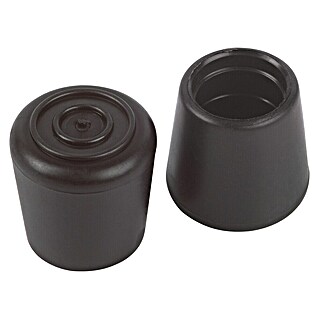 Fix-o-moll Tapón para tubo (Diámetro: 12 mm, Negro, 4 ud., Antideslizante)
