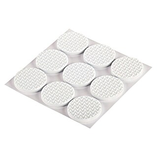 Fix-o-moll Taco de goma (Diámetro: 28 mm, Blanco, 9 ud.)