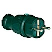 Gummi-Schutzkontakt-Stecker PCE (230 V, 16 A, IP44, Schwarz)