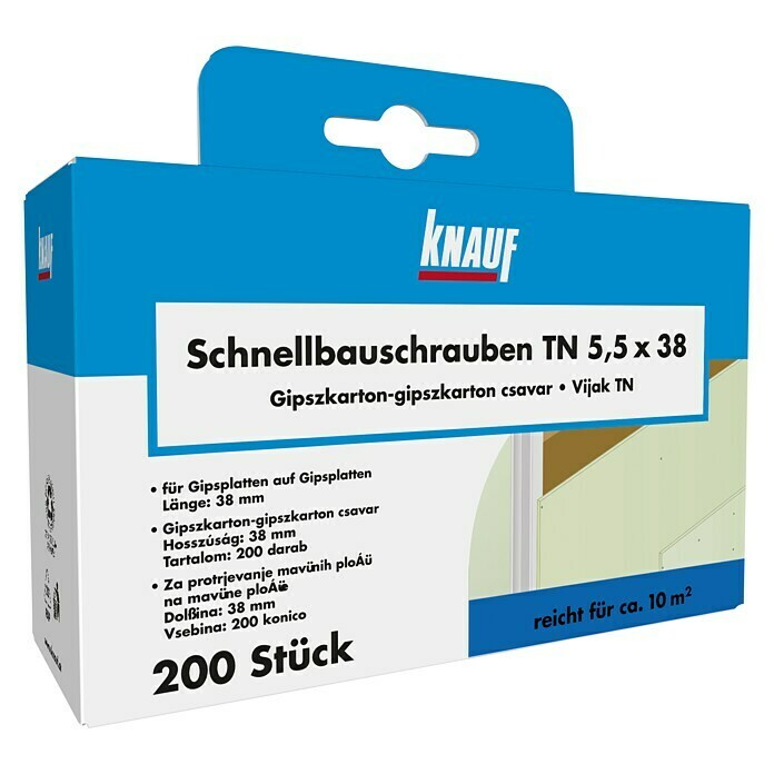 Knauf Schnellbauschrauben TN (Durchmesser: 5,5 mm, Länge: 38 mm, 200 Stk.)