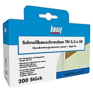 Knauf Schnellbauschrauben TN (Durchmesser: 5,5 mm, Länge: 38 mm, 200 Stk.)