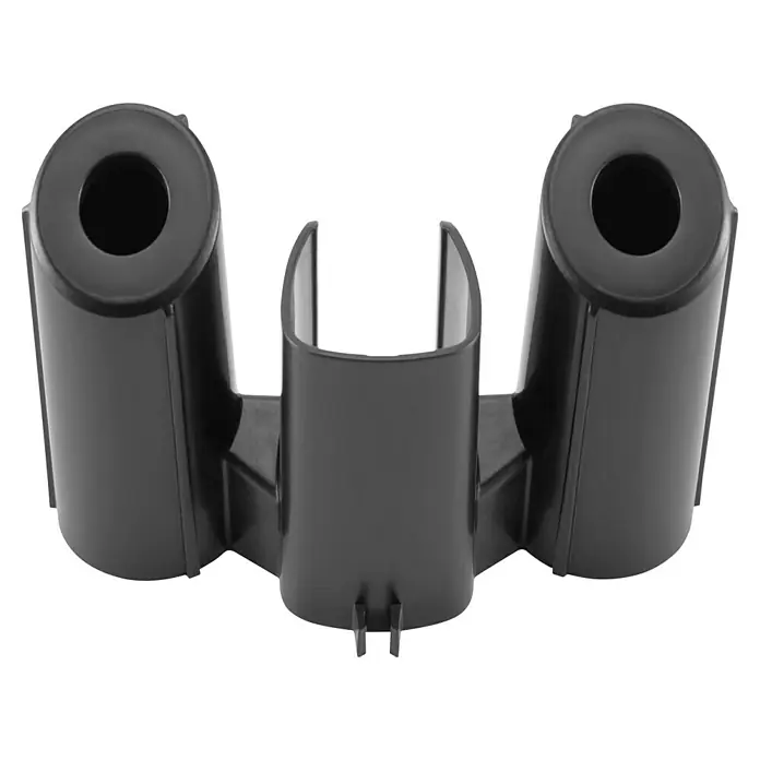 Ryobi ONE+ Akku-Staubsauger RASV18BL-0 - 18 V, Ohne Akku, Behältervolumen: 1.000 ml - Schwarze Halterung mit zwei runden Öffnungen und einer U-förmigen Halterung in der Mitte, ideal für verschiedenste Anwendungen.