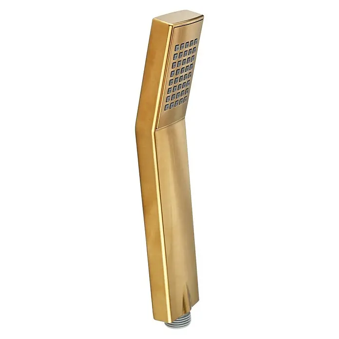 IO Inverter C Teleducha - Número de funciones: 1 ud., Oro - Un lujoso cabezal de ducha dorado con boquillas cuadradas. Perfecto para un baño elegante y una experiencia de ducha relajante.