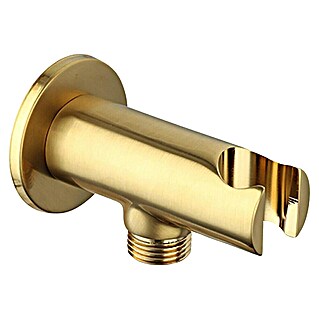 IO Conexión para ducha con soporte (Redonda, Oro)