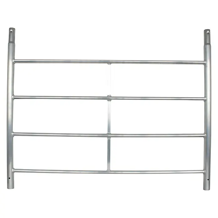 Krause Vertikalrahmen - B x H: 0,75 x 1 m - Silbernes Metalltor für den Außenbereich, ideal für Bauernhöfe und Viehzucht, robust und langlebig.