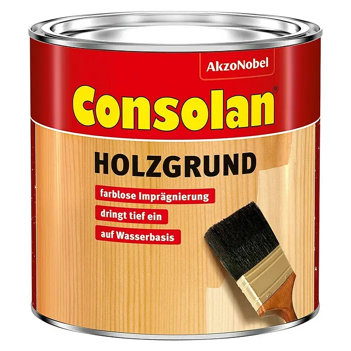 Consolan Isoliergrund - Weiß, 2,5 l - Dose Consolan Holzgrund farblose Imprägnierung auf Wasserbasis.