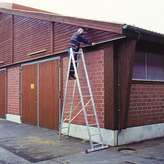 Krause Corda Sprossen-MehrzweckleiterArbeitshöhe: 6,2 m, 2 x 11 Sprossen, Aluminium Use Shot