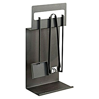 Kamingarnitur Tom (18 x 30 x 60 cm, Schwarz)