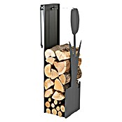 Holzkorb Fiore ATT (30 x 33 x 110 cm, Stahlblech, Schwarz)
