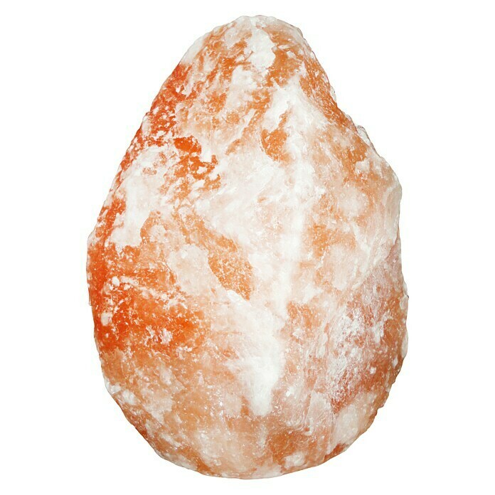 Globo Deko-Tischleuchte Salzkristallstein (1-flammig, Max. Leistung: 15 W, Orange, Höhe: 23 cm)