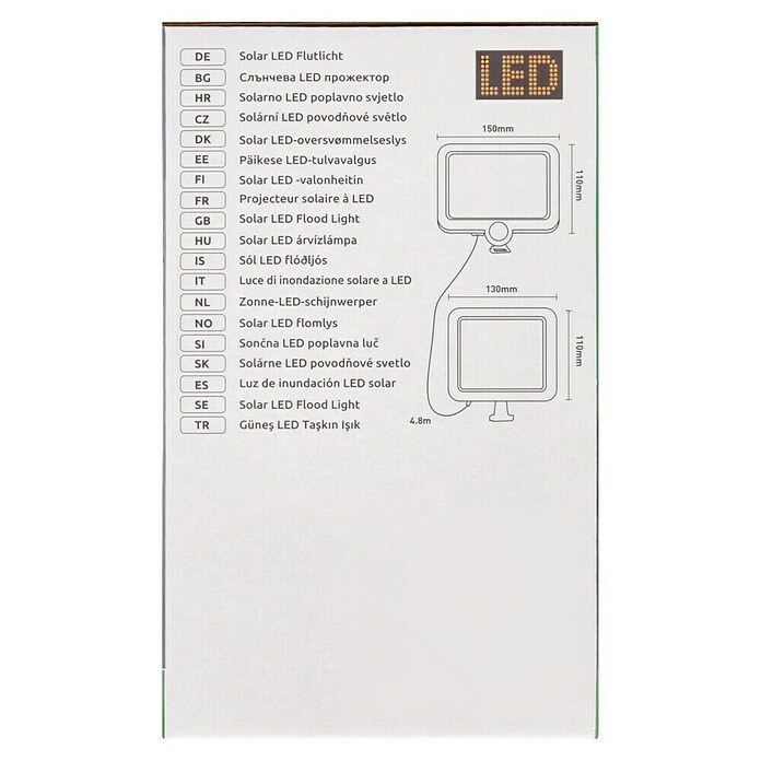 BAUHAUS LED-Solar-Außenwandleuchte (Bewegungsmelder, Kaltweiß, IP44) | BAUHAUS